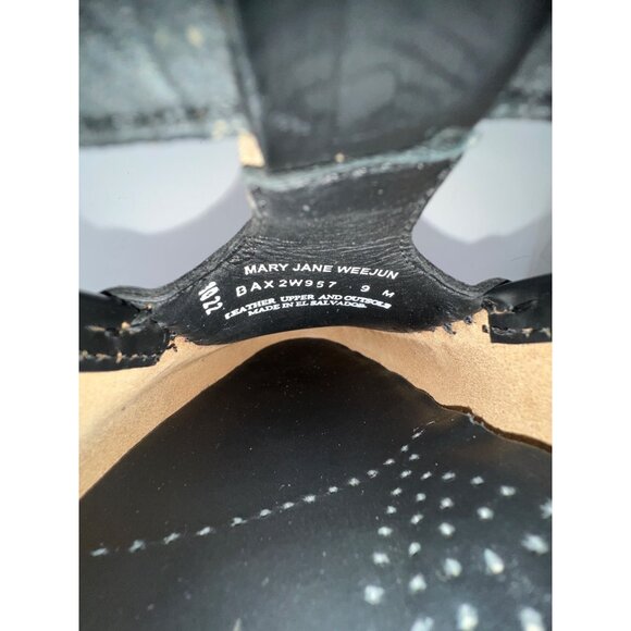 G.H. Bass Weejuns Womens Size 9 Black Leather Mary Jane Loafers With Buckle Clos - Picture 10 of 12